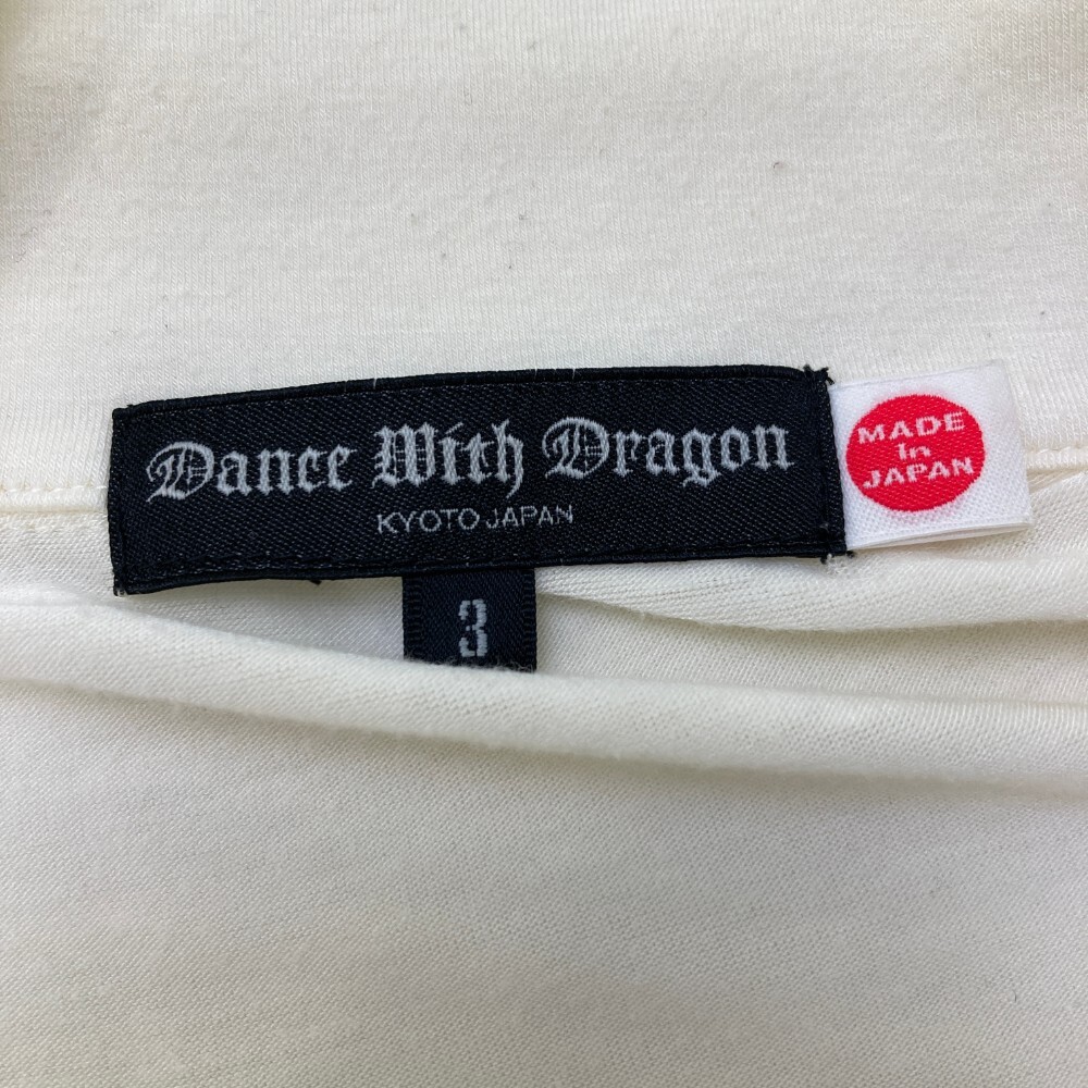 DANCE WITH DRAGON ダンスウィズドラゴン ハーフジップ 長袖Tシャツ スパンコール ホワイト系 3 [240101167921] ゴルフウェア メンズ_画像4