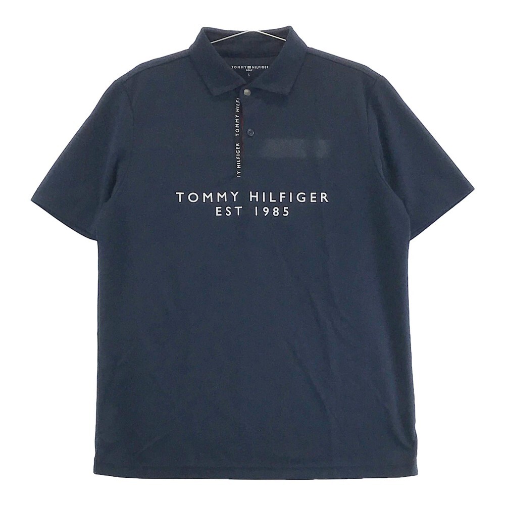TOMMY HILFIGER GOLF トミー ヒルフィガーゴルフ 半袖ポロシャツ ネイビー系 L [240101169836] ゴルフウェア メンズの画像1