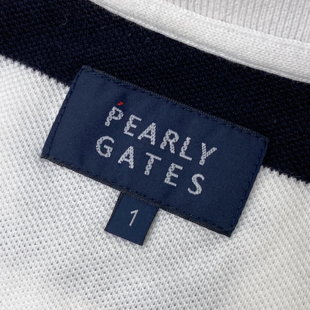 PEARLY GATES パーリーゲイツ 半袖ポロシャツ ボーダー柄 ネイビー系 1 [240101169906] ゴルフウェア レディースの画像3
