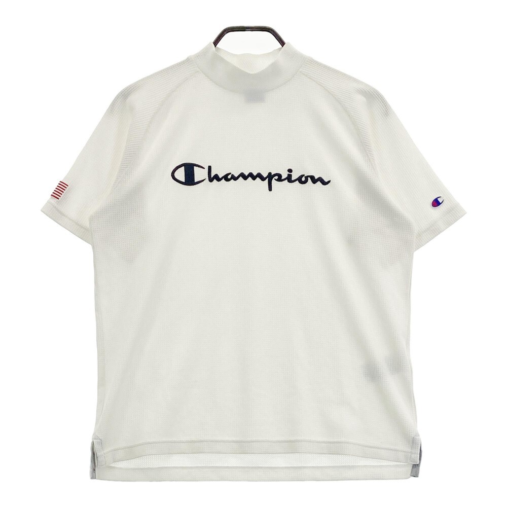 CHAMPION GOLF チャンピオンゴルフ モックネック半袖Tシャツ ホワイト系 MEDIUM [240101169742] ゴルフウェア メンズの画像1