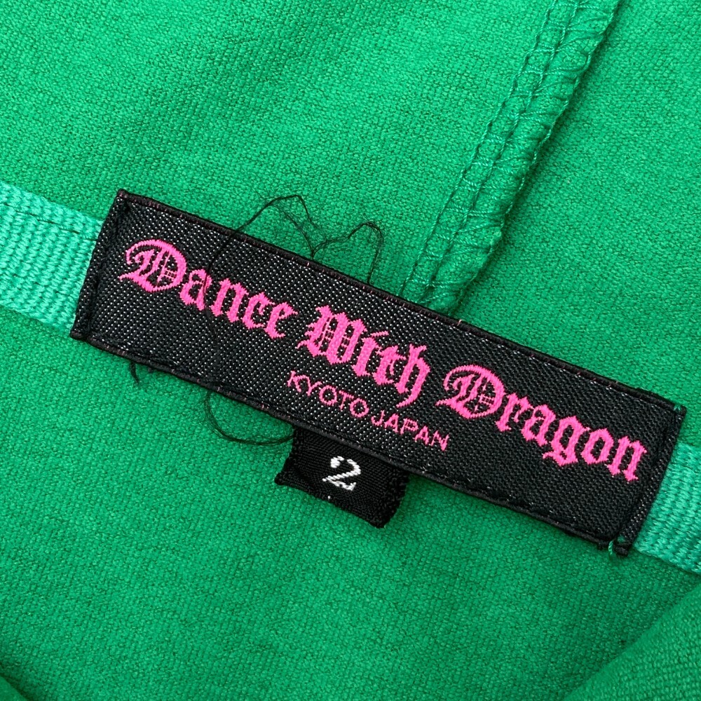 DANCE WITH DRAGON ダンスウィズドラゴン フード付 半袖Tシャツ スパンコール グリーン系 2 [240101164251] ゴルフウェア レディース_画像4