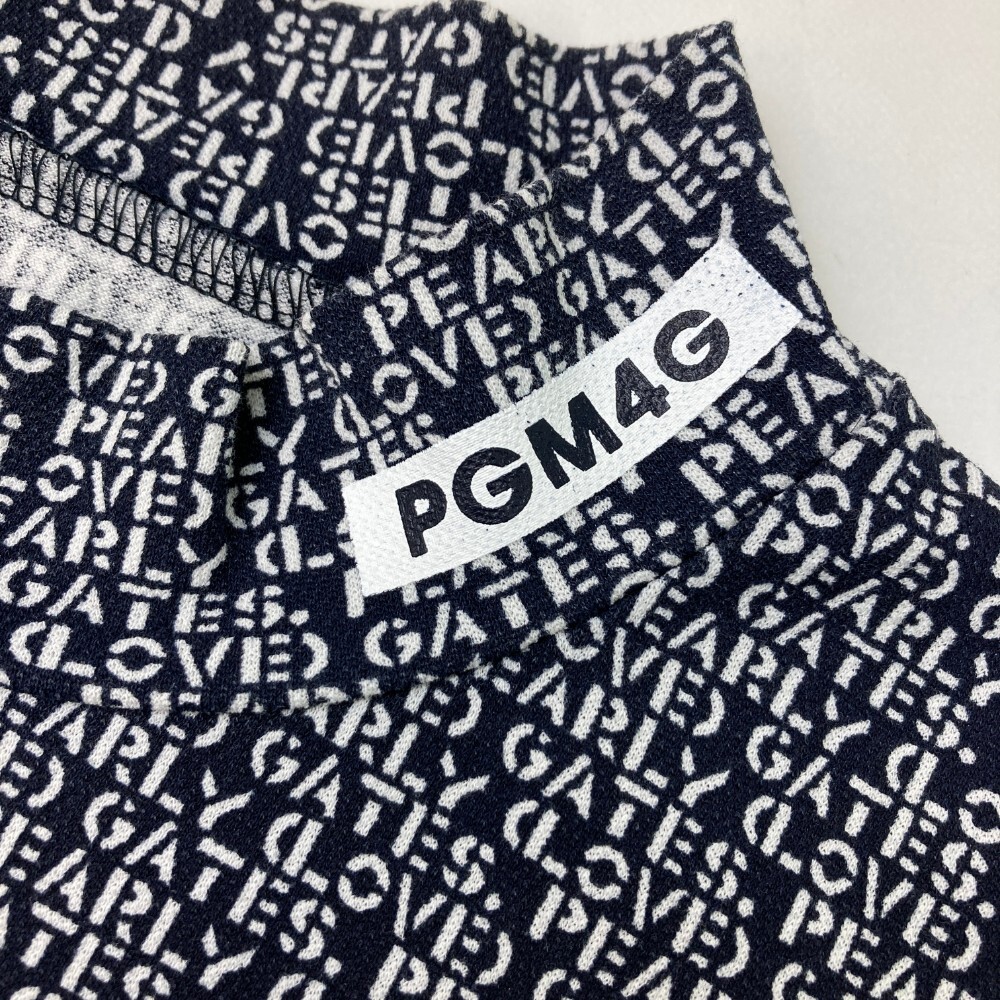PEARLY GATES パーリーゲイツ 2022年モデル ハイネック 半袖Tシャツ 総柄 ネイビー系 5 [240101170332] ゴルフウェア メンズの画像4