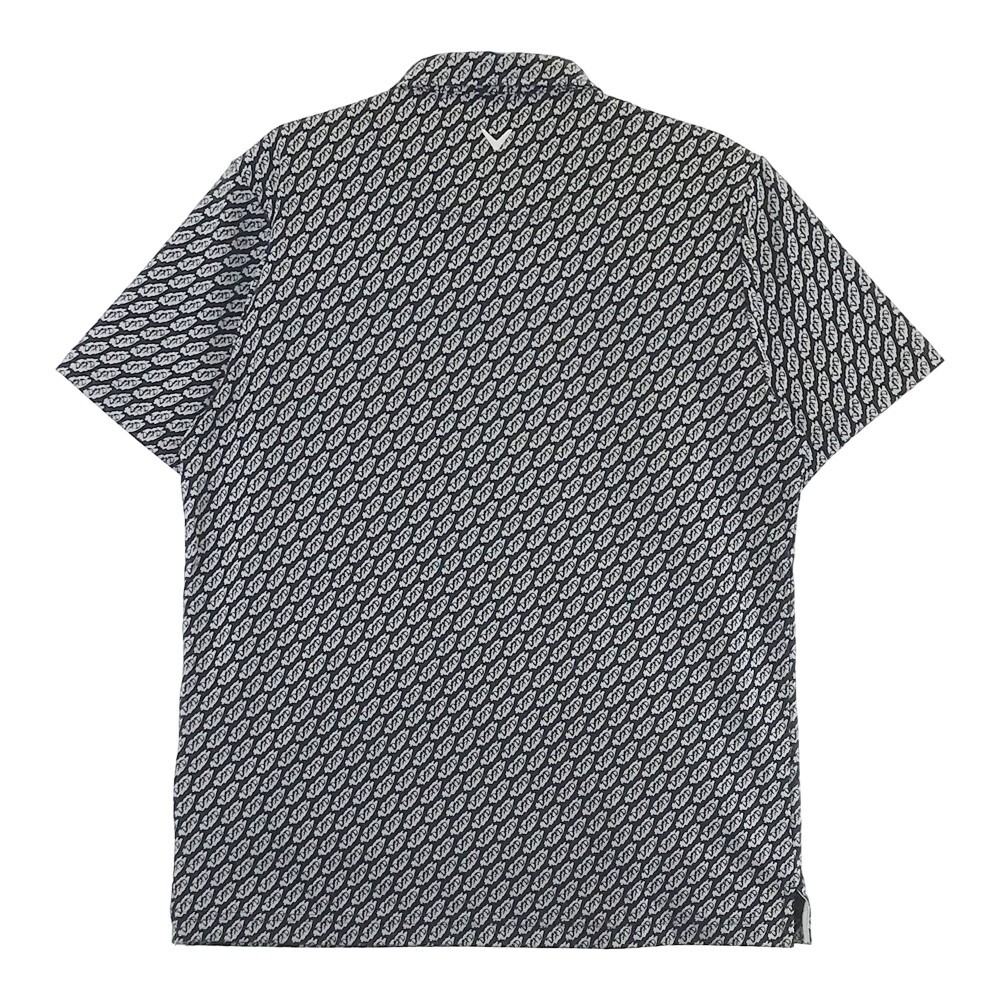 CALLAWAY キャロウェイ 半袖ポロシャツ 総柄 ブラック系 L [240101171284] ゴルフウェア メンズの画像2