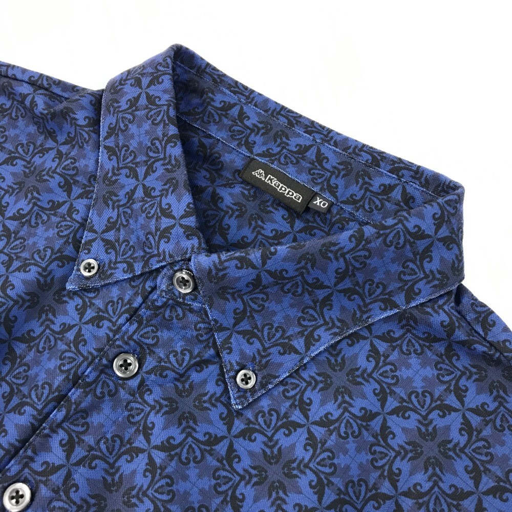 KAPPA GOLF Kappa Golf рубашка-поло с коротким рукавом кнопка down общий рисунок темно-синий серия XO [240101171581] Golf одежда мужской 