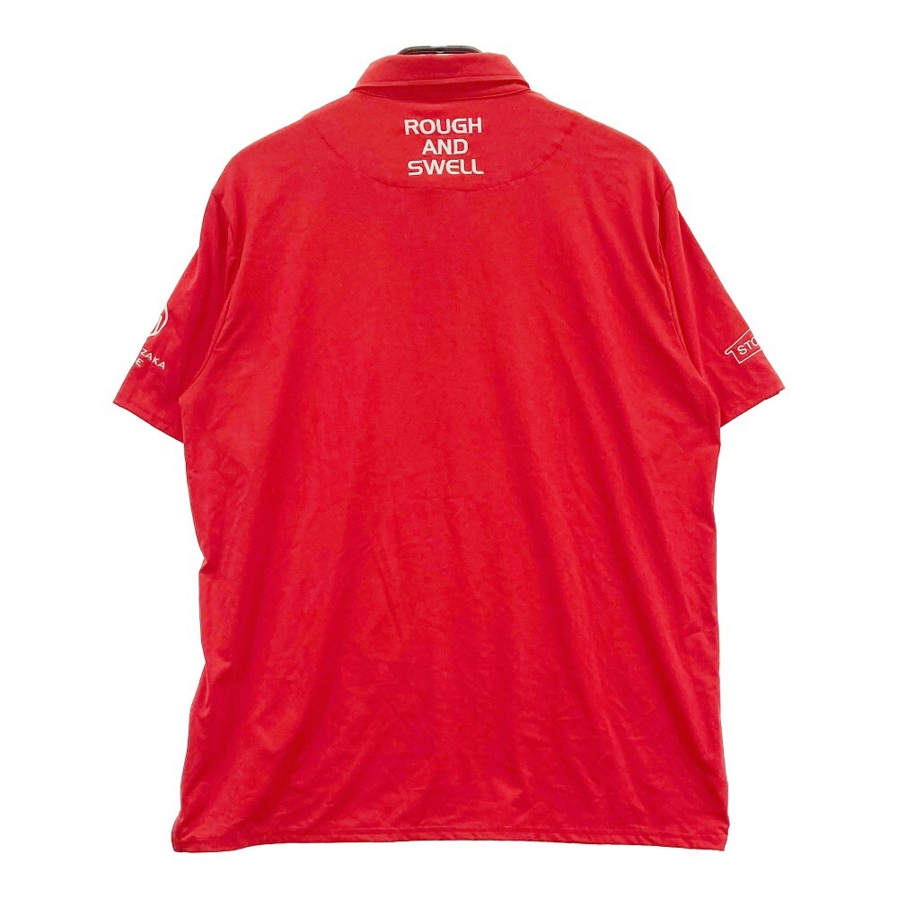 ROUGH&SWELL ラフアンドスウェル 半袖ポロシャツ ボタンダウン レッド系 XL [240101172977] ゴルフウェア メンズの画像2