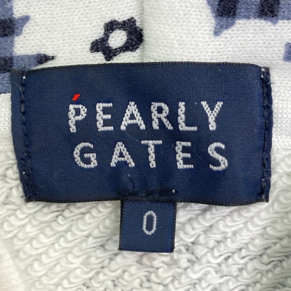 PEARLY GATES パーリーゲイツ スウェット ジップパーカー 花 チェック柄 ネイビー系 0 [240101172584] ゴルフウェア レディース_画像5