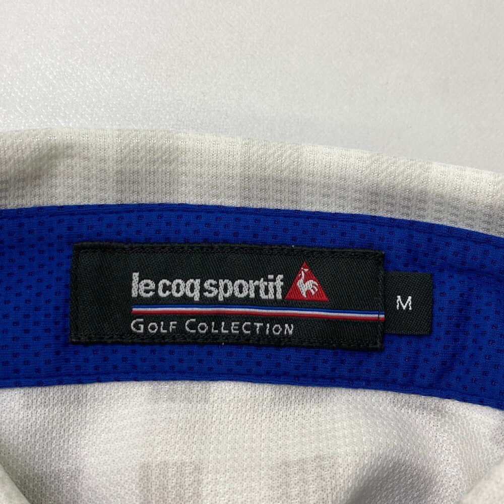 LECOQ GOLF ルコックゴルフ 2024年モデル 半袖ポロシャツ チェック柄 ホワイト系 M [240101173878] ゴルフウェア メンズ_画像4