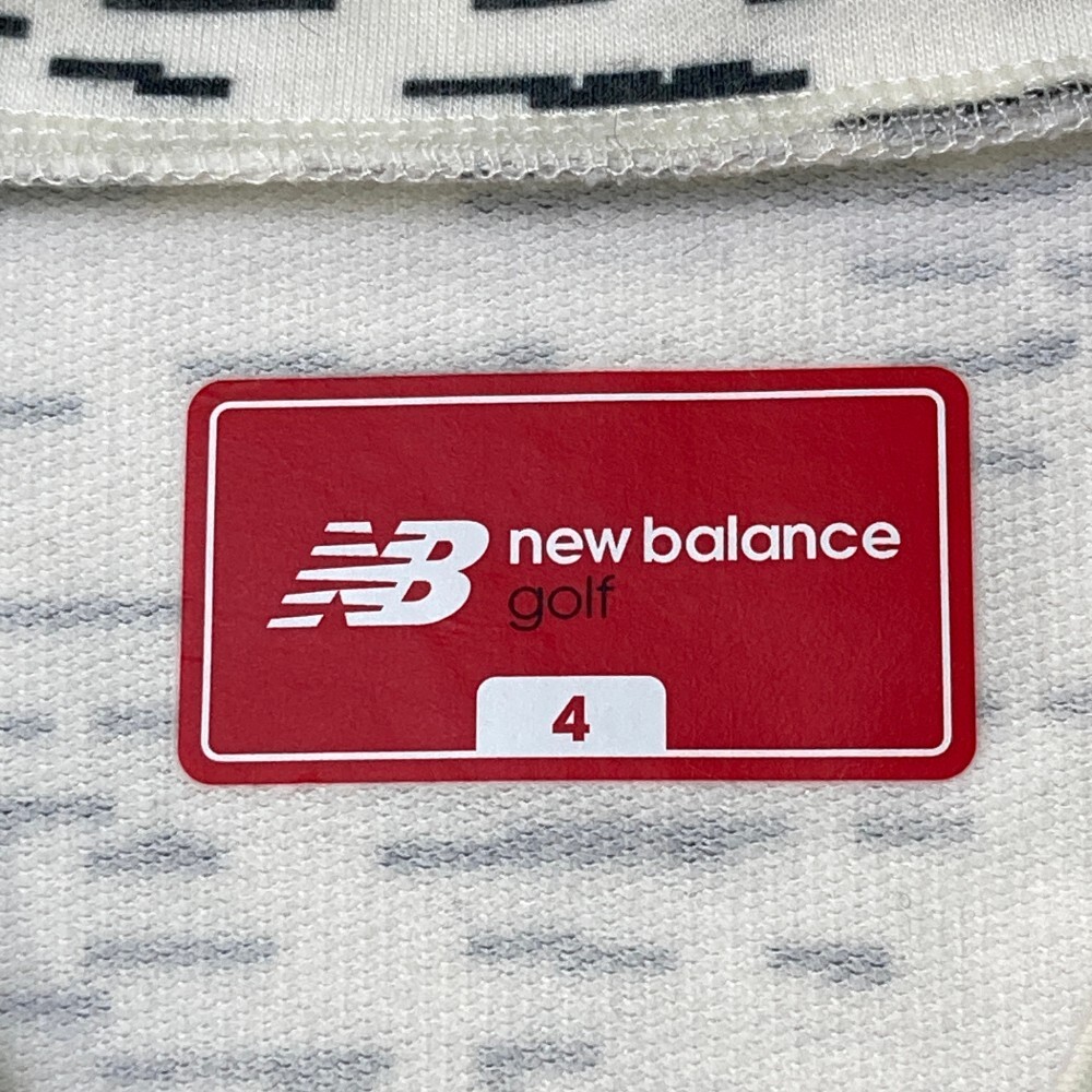 NEW BALANCE ニューバランス ハイネック 長袖Tシャツ 総柄 ホワイト系 4 [240101167154] ゴルフウェア メンズ_画像3