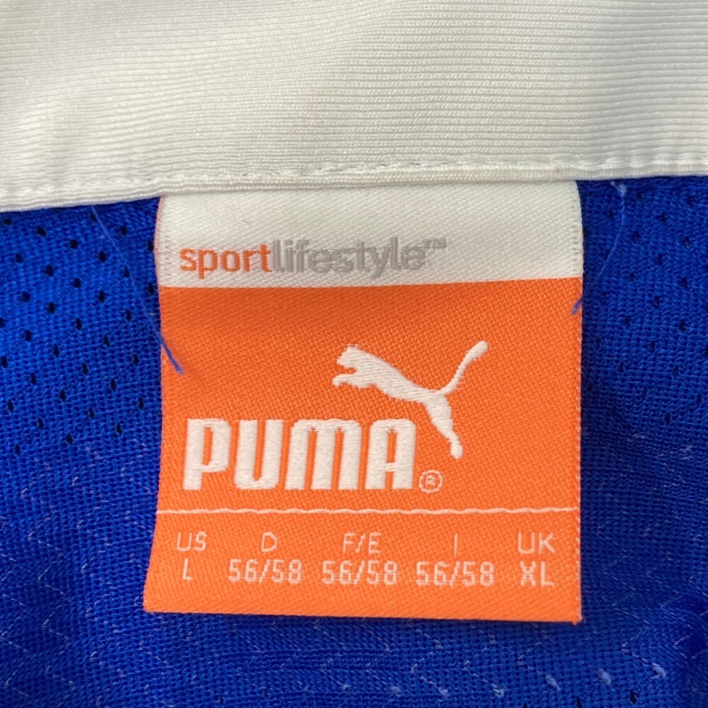 PUMA GOLF プーマゴルフ 560927 半袖ポロシャツ メッシュ切替 ボーダー柄 ネイビー系 US L [240101170999] ゴルフウェア メンズ_画像3