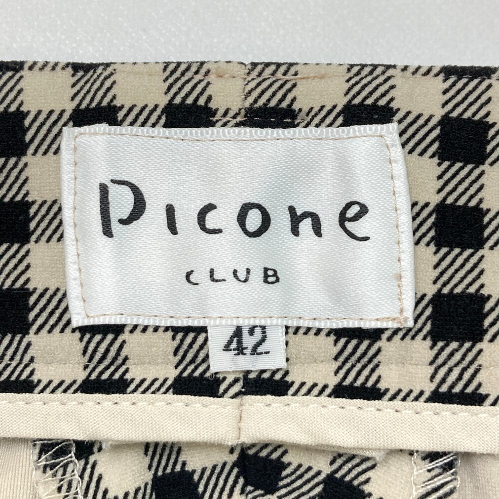 PICONE CLUB ピッコーネクラブ ナイロン ストレッチパンツ ギンガムチェック柄 ベージュ系 42 [240101178870] ゴルフウェア レディース_画像3