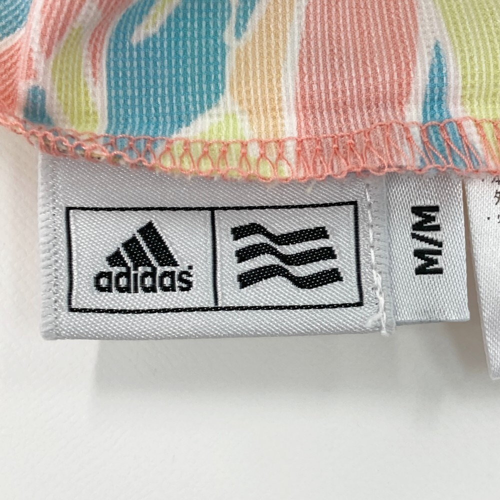 【1円】ADIDAS GOLF アディダスゴルフ 半袖ポロシャツ ロゴ刺繍 総柄 イエロー系 M [240001967277] メンズの画像5