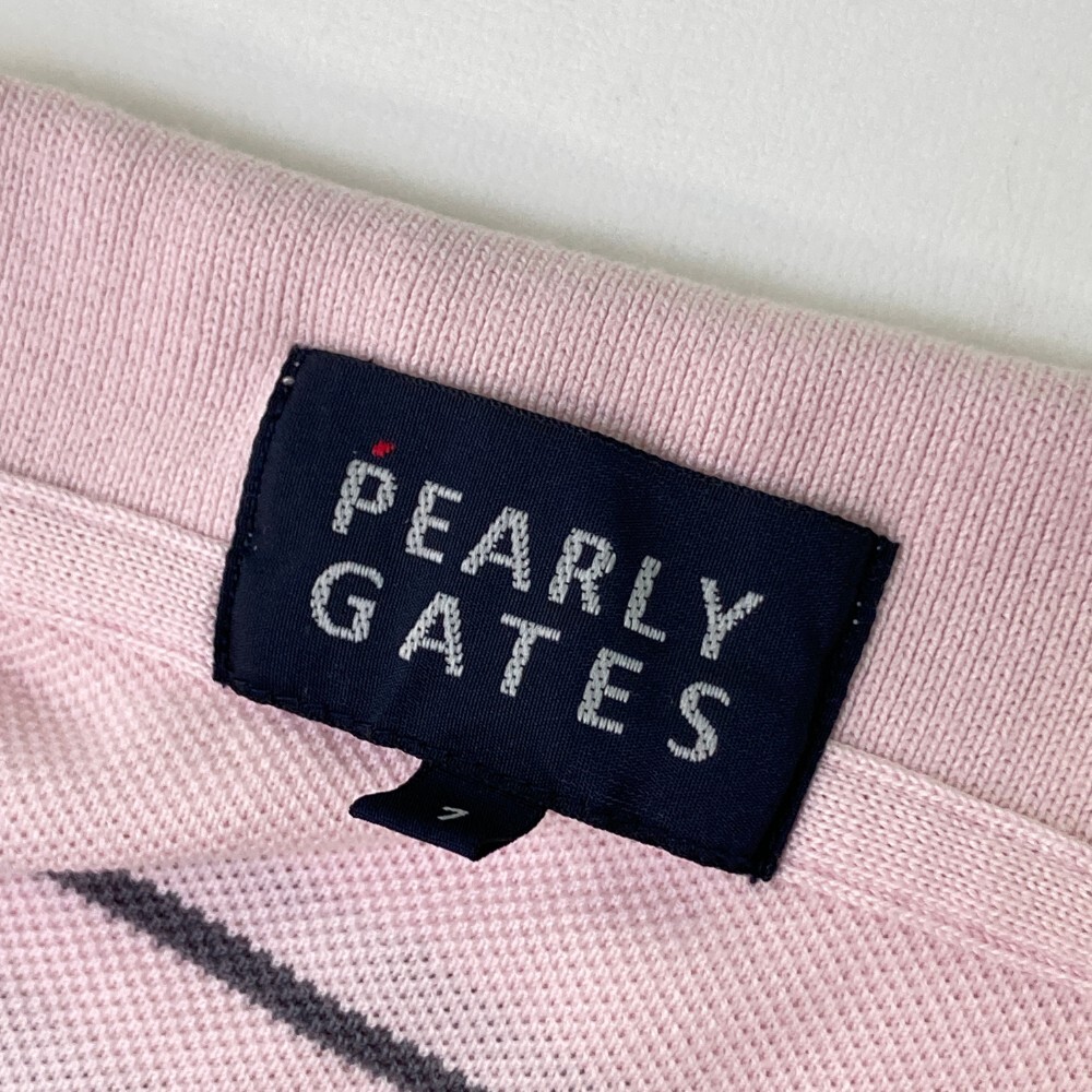 【1円】PEARLY GATES パーリーゲイツ 半袖ポロシャツ ボーダー柄 ピンク系 1 [240101091441] レディースの画像3