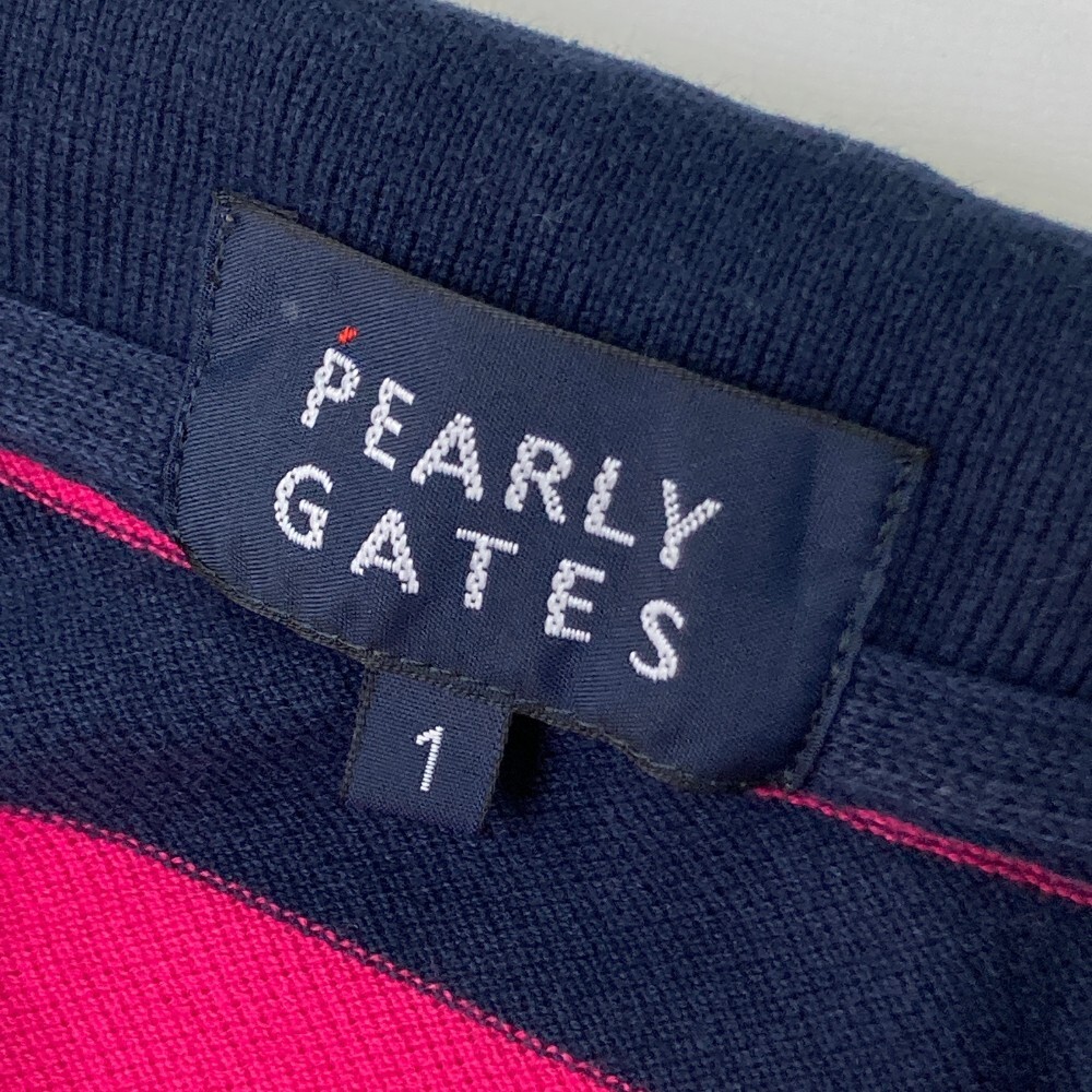 【1円】PEARLY GATES パーリーゲイツ 2021年モデル 半袖ポロシャツ ボーダー柄 ピンク系 1 [240101095328] レディースの画像3