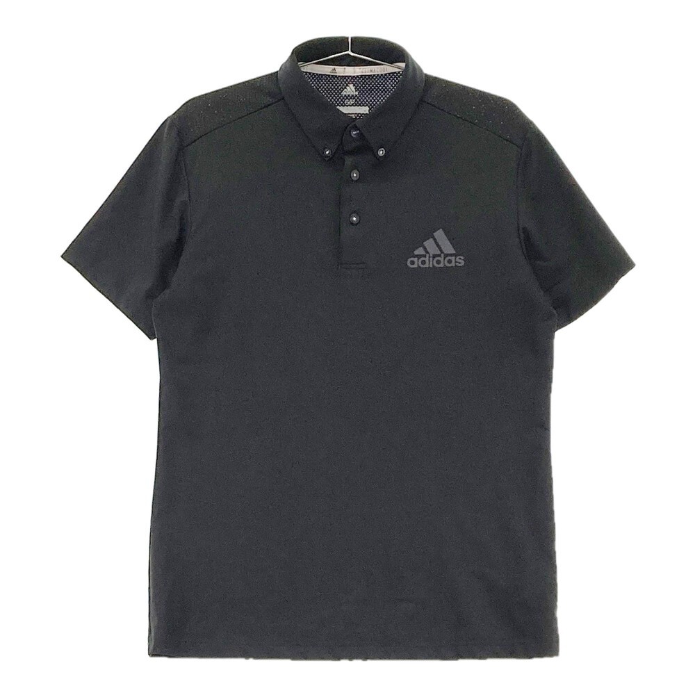 【1円】ADIDAS GOLF アディダスゴルフ CV8812 半袖ポロシャツ ブラック系 S [240101105027] メンズの画像1