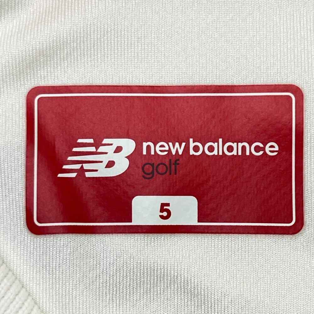 【1円】NEW BALANCE ニューバランス 半袖ポロシャツ 総柄 ホワイト系 5 [240101128286] メンズの画像3