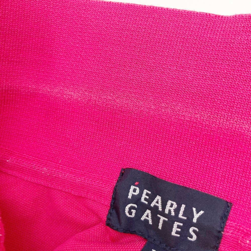 【1円】PEARLY GATES パーリーゲイツ 半袖ポロシャツ ニコちゃん ピンク系 3 [240101129705] メンズの画像5