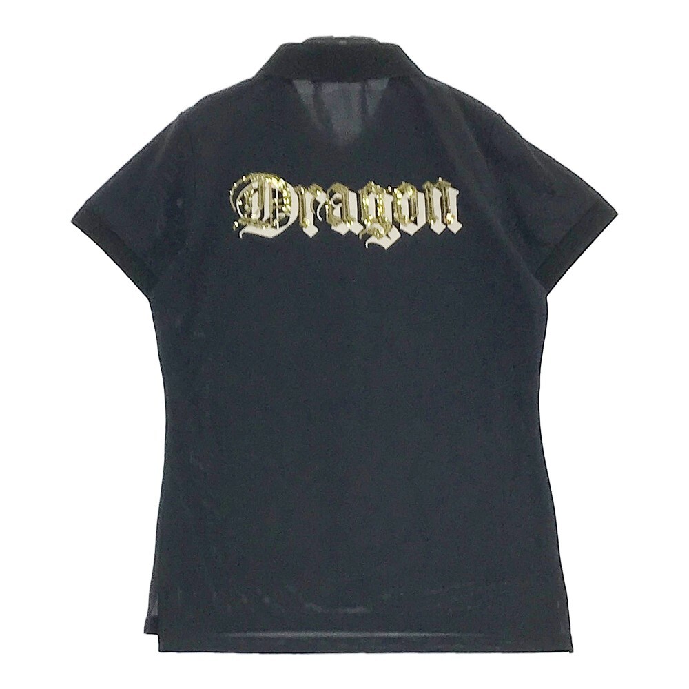 【1円】DANCE WITH DRAGON ダンスウィズドラゴン 半袖ポロシャツ スパンコール ブラック系 2 [240101130010] レディースの画像2