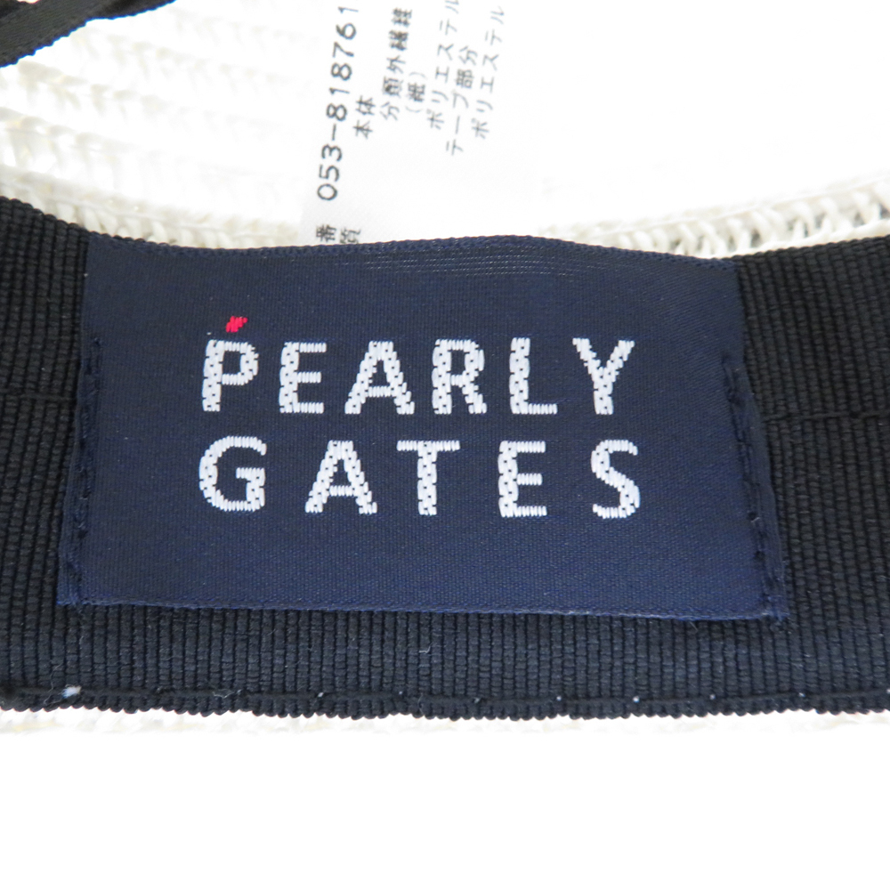PEARLY GATES パーリーゲイツ ストローハット ホワイト系 FR [240101010606] ゴルフウェア_画像5