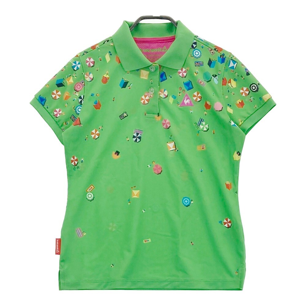 LECOQ GOLF Le Coq Golf рубашка-поло с коротким рукавом общий рисунок оттенок зеленого M [240101176414] Golf одежда женский 