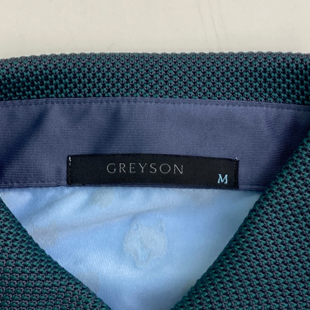 GREYSON グレイソン 半袖ポロシャツ 総柄 ブルー系 M [240101177743] ゴルフウェア メンズの画像3