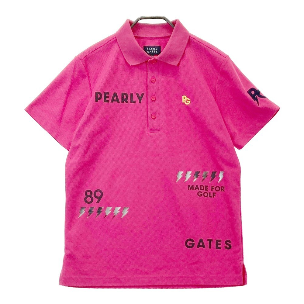 PEARLY GATES パーリーゲイツ 半袖ポロシャツ ピンク系 4 [240101177962] ゴルフウェア メンズ_画像1