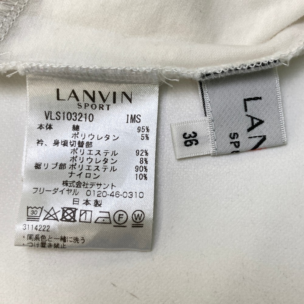 LANVIN SPORT ランバン スポール VLS103210 ハイネック 半袖Tシャツ ブラック系 36 [240101178804] ゴルフウェア レディースの画像3