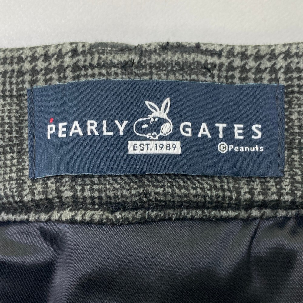 PEARLY GATES パーリーゲイツ × スヌーピー PEANUTS スカート グレンチェック × 総柄 グレー系 0 [240101180740] ゴルフウェア_画像6