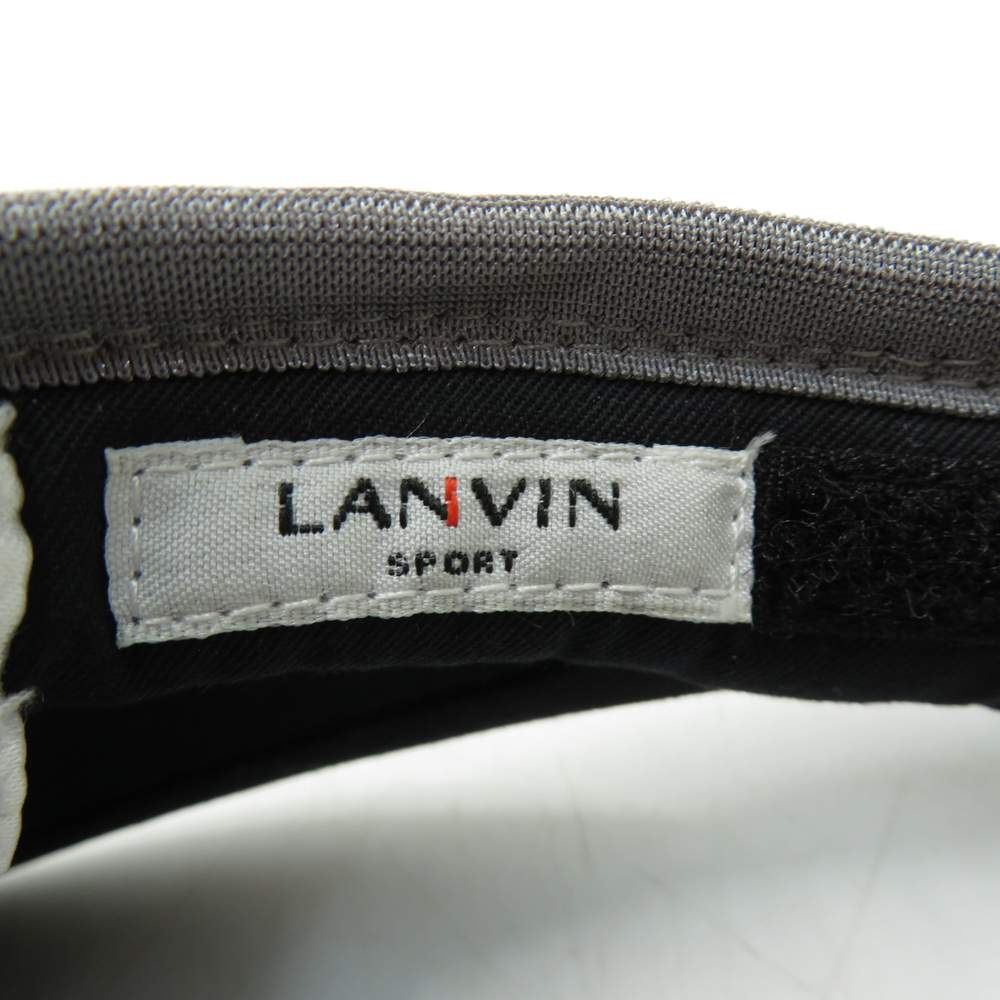 【新品】LANVIN SPORT ランバン スポール 2023年モデル サンバイザー ブラック系 F(55-59cm) [240101179097] ゴルフウェア_画像5