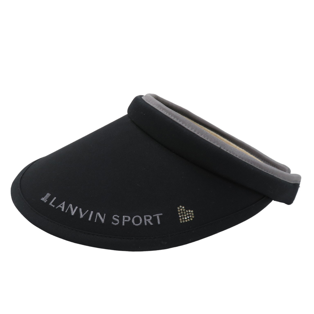 【新品】LANVIN SPORT ランバン スポール 2023年モデル サンバイザー ブラック系 F(55-59cm) [240101179097] ゴルフウェア_画像2