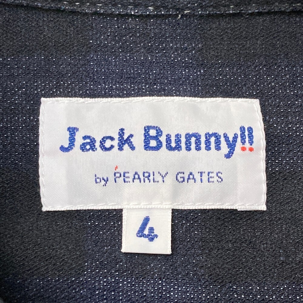 JACK BUNNY ジャックバニー 長袖シャツ チェック柄 ネイビー系 4 [240101181598] ゴルフウェア メンズ_画像3