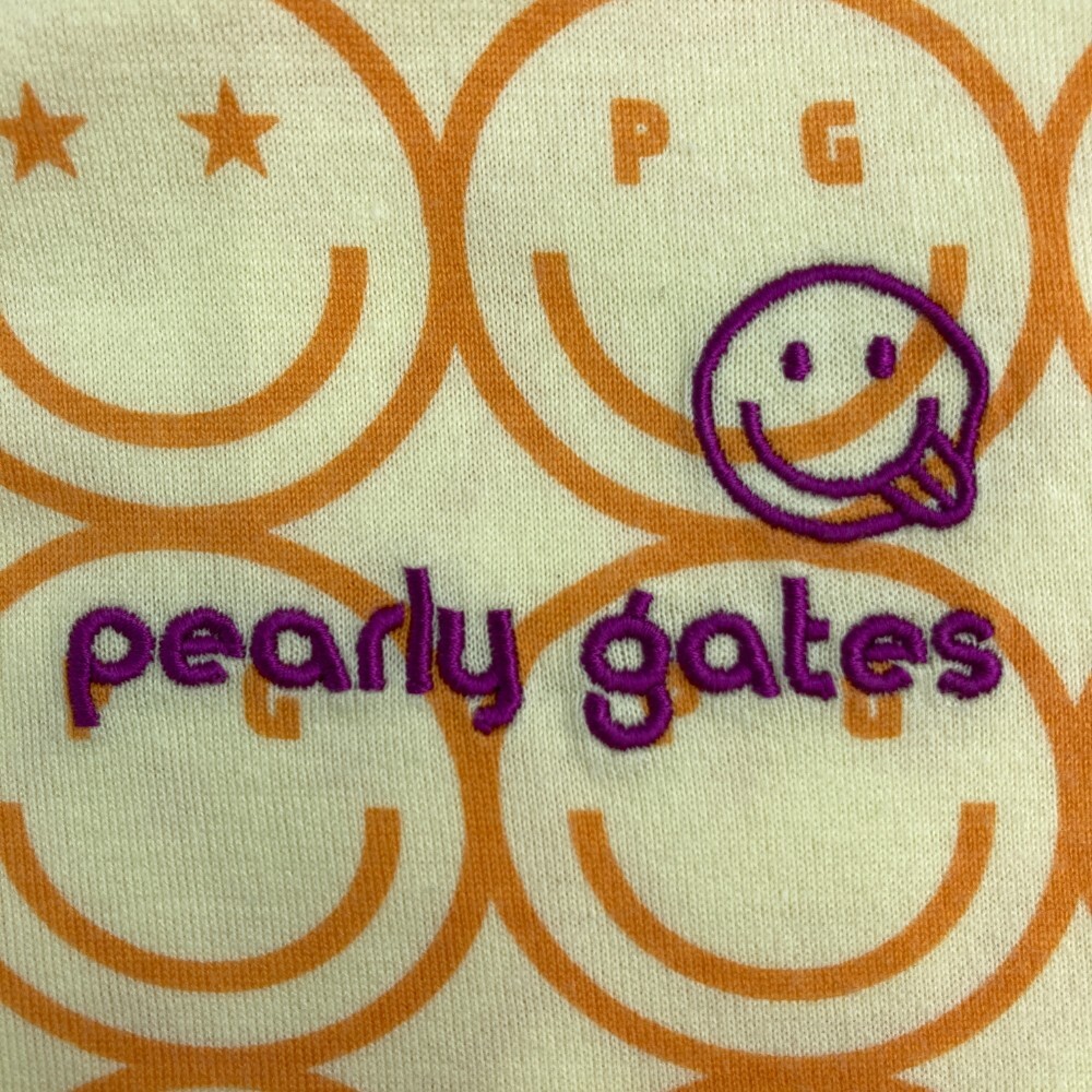 PEARLY GATES パーリーゲイツ 半袖 ポロシャツ ニコちゃん柄 イエロー系 1 [240101175758] ゴルフウェア レディース_画像3