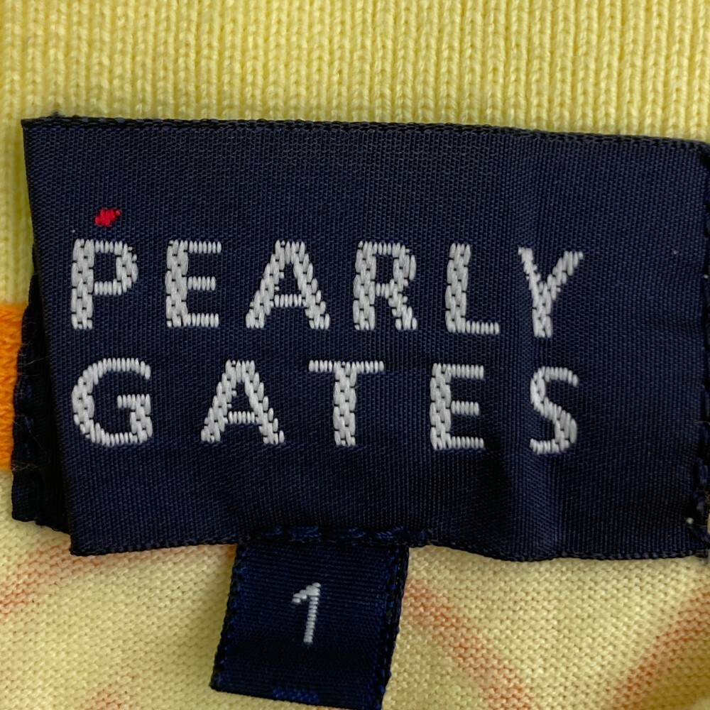 PEARLY GATES パーリーゲイツ 半袖 ポロシャツ ニコちゃん柄 イエロー系 1 [240101175758] ゴルフウェア レディース_画像4