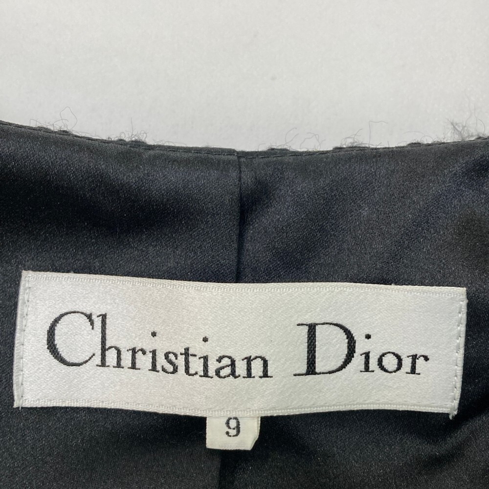 Christian Dior クリスチャン ディオール ツイードジャケット 総柄 ブラック系 9 [240101180290] レディースの画像5