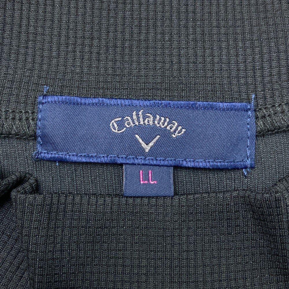 CALLAWAY キャロウェイ 2022年モデル ハイネック 半袖Tシャツ プリント ブラック系 LL [240101181275] ゴルフウェア レディース_画像3