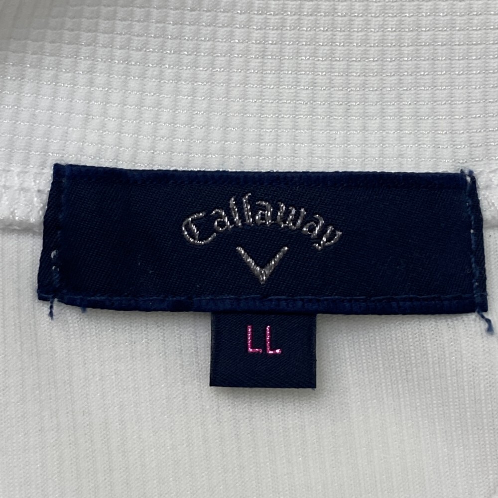 CALLAWAY キャロウェイ 2022年モデル ハイネック 半袖Tシャツ プリント ホワイト系 LL [240101181276] ゴルフウェア レディース_画像4