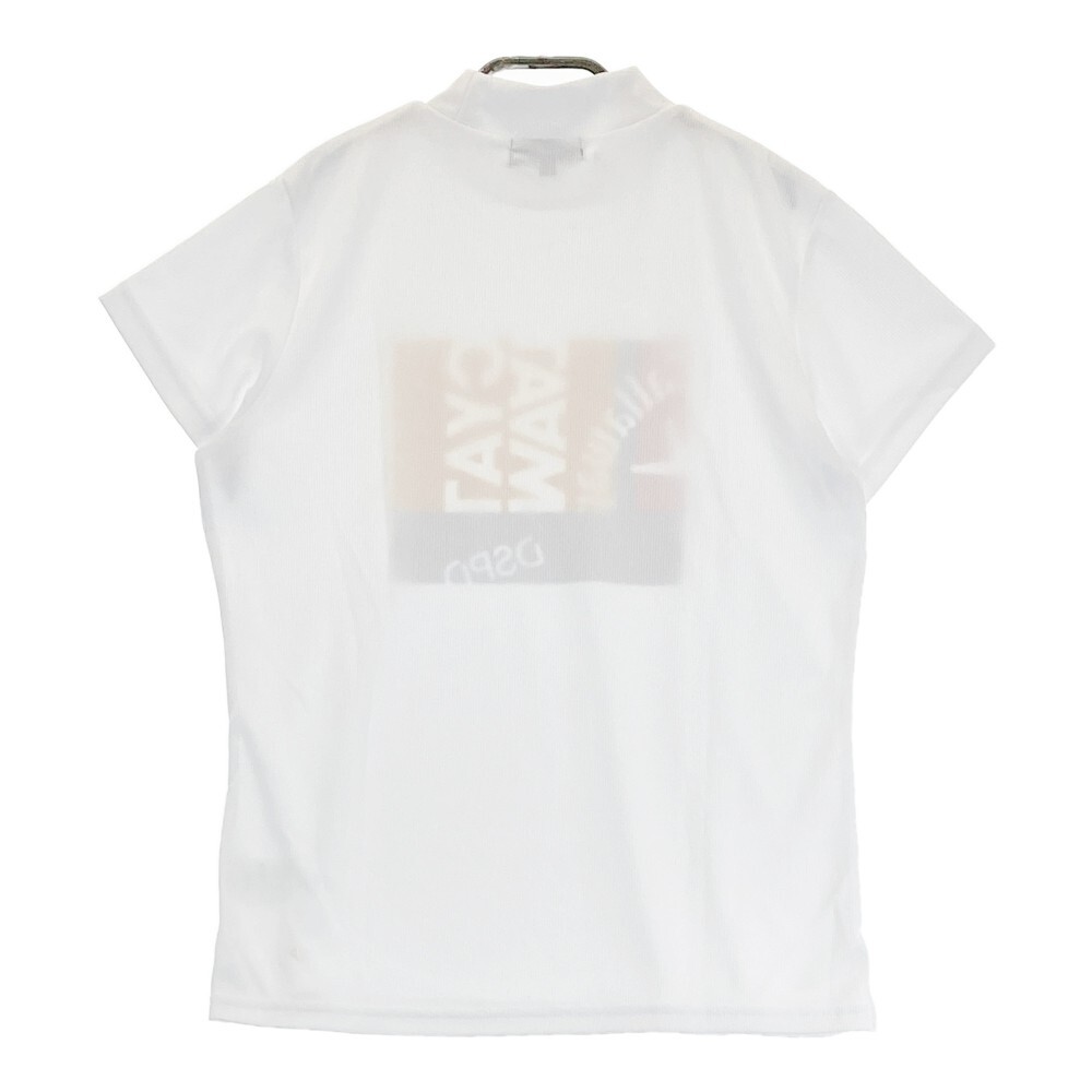 CALLAWAY キャロウェイ 2022年モデル ハイネック 半袖Tシャツ プリント ホワイト系 LL [240101181276] ゴルフウェア レディース_画像2