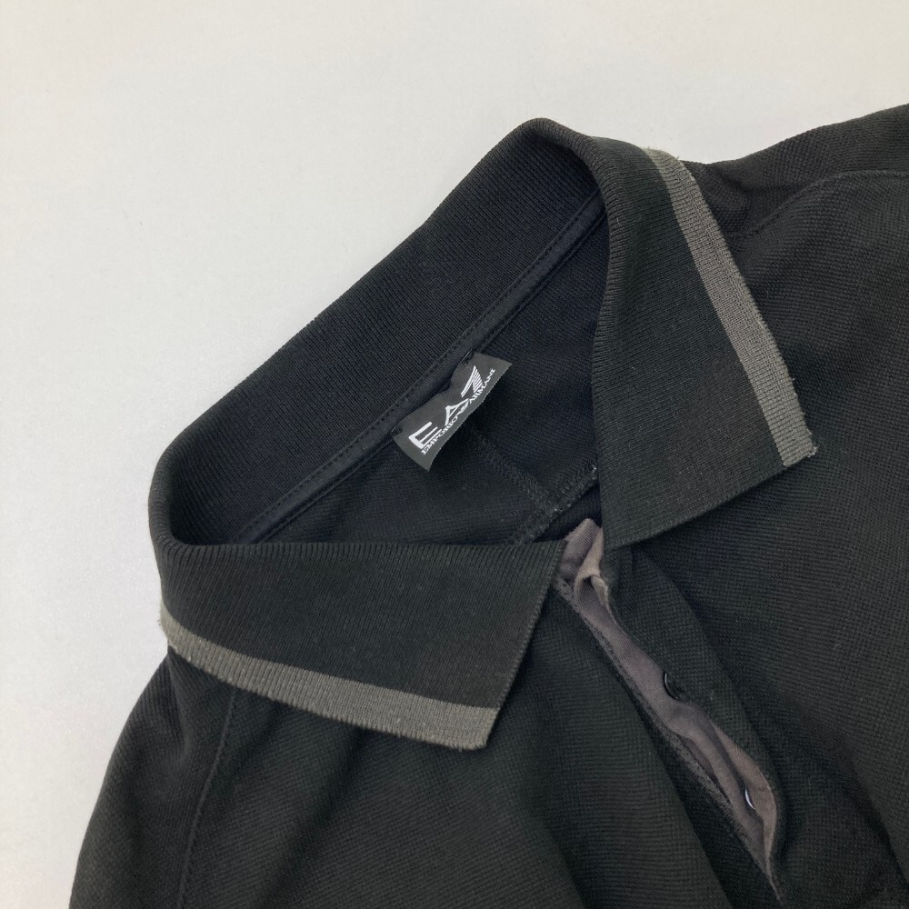 EMPORIO ARMANI エンポリオ アルマーニ EA7 半袖ポロシャツ ブラック系 XL [240101109273] メンズ_画像5
