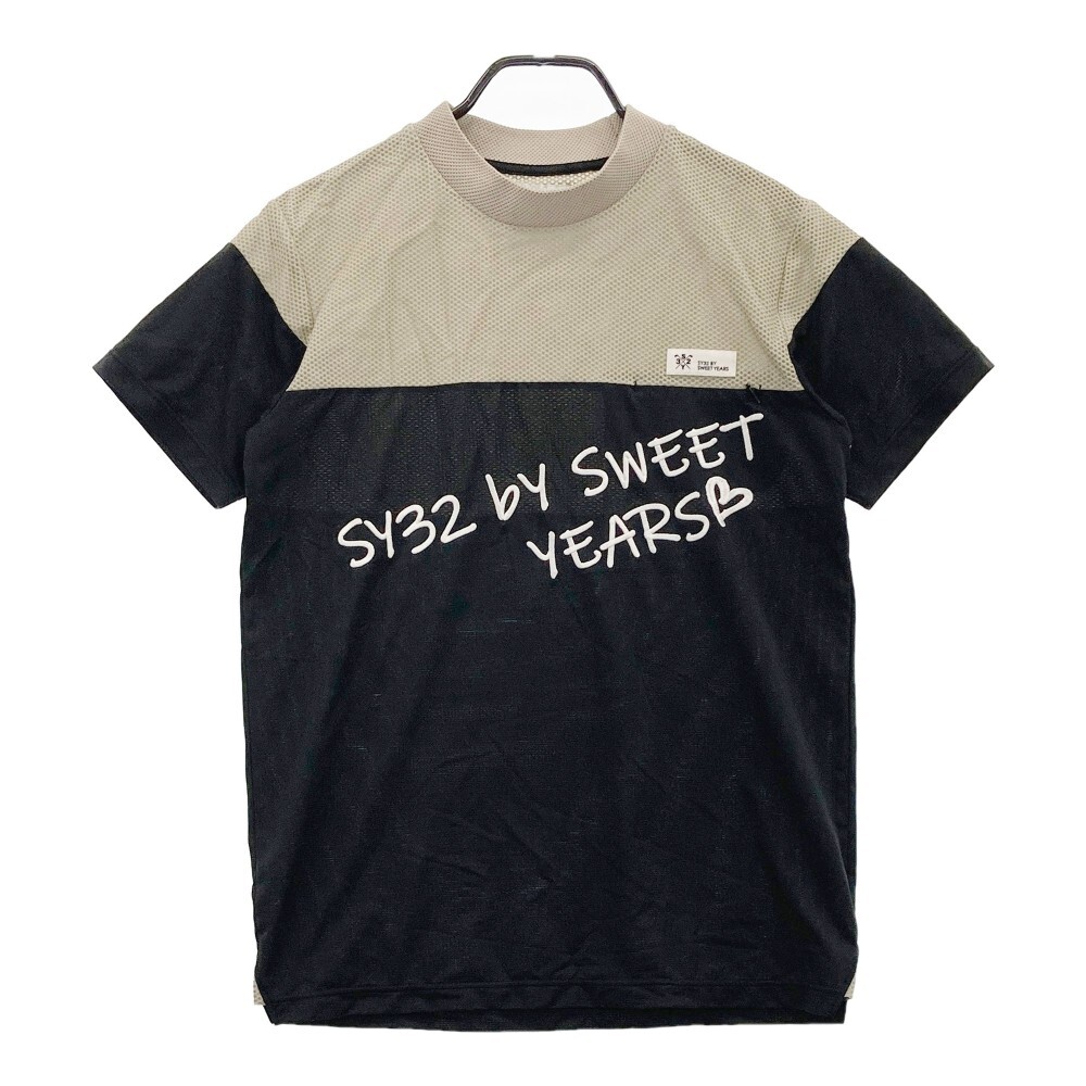 SY32 BY SWEET YEARS スウィートイヤーズ SYG-2216 ハイネック 半袖Tシャツ ブラック系 M [240101023303] ゴルフウェア メンズ_画像1