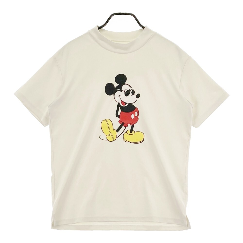 V12 ヴィトゥエルブ ×Disney ハイネック 半袖Tシャツ ミッキーマウス ホワイト系 M [240101094835] ゴルフウェア メンズ_画像1