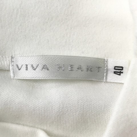 【1円】VIVA HEART ビバハート 起毛ハイネック長袖Tシャツ ホワイト系 40 [240001971193] レディースの画像4