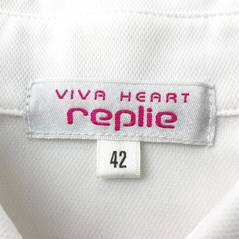 【1円】VIVA HEART ビバハート 長袖ポロシャツ チェック柄 ブルー系 42 [240001996462] レディース_画像5