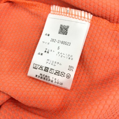 【1円】JACK BUNNY ジャックバニー 2023年モデル 半袖ポロシャツ オレンジ系 5 [240101011146] メンズ_画像5