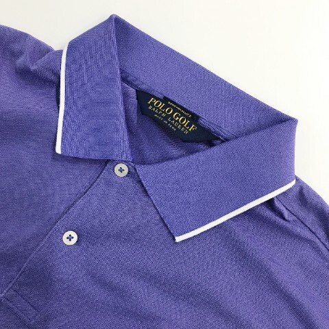 【1円】POLO GOLF ポロゴルフ 半袖ポロシャツ パープル系 L 180/100A [240101011520] メンズ_画像3