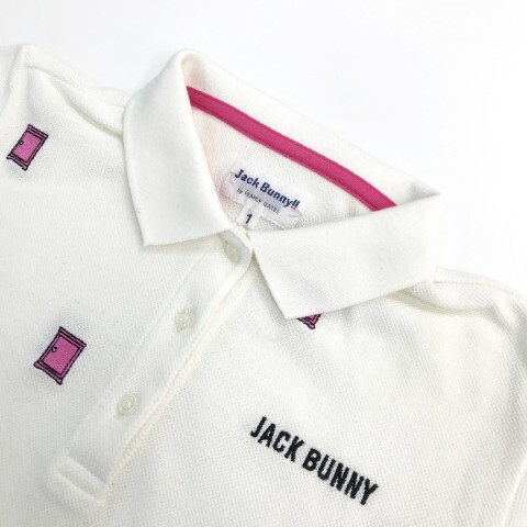 【1円】JACK BUNNY ジャックバニー 半袖ポロシャツ ドラえもん どこでもドア刺繍 ホワイト系 1 [240101024710] レディースの画像3