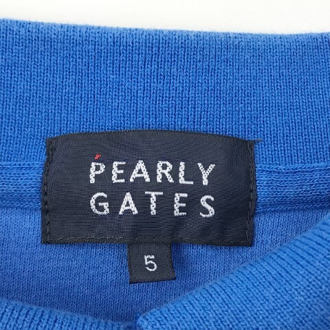 【1円】PEARLY GATES パーリーゲイツ 2022年モデル 半袖ポロシャツ ブルー系 5 [240101027922] メンズ_画像5