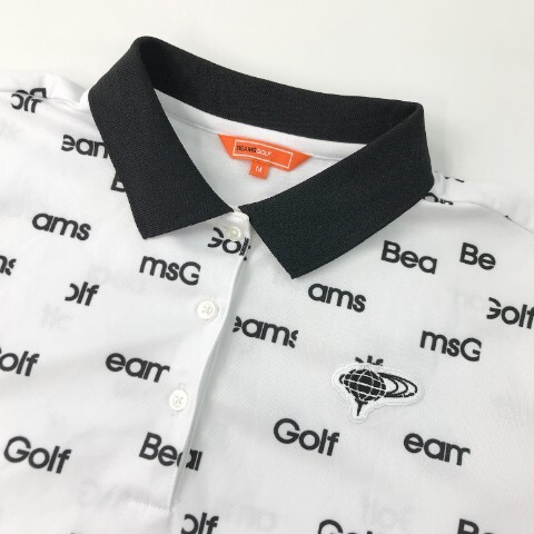 【1円】BEAMS GOLF ビームスゴルフ 2022年モデル 半袖ポロシャツ ホワイト系 M [240101028608] レディース_画像3