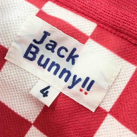 【1円】JACK BUNNY ジャックバニー 半袖ポロシャツ ワッペン レッド系 4 [240101030147] メンズ_画像5