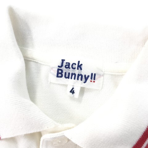 【1円】JACK BUNNY ジャックバニー 半袖ポロシャツ ホワイト系 4 [240101021145] メンズ_画像5