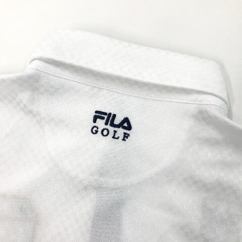 【1円】FILA GOLF フィラゴルフ 半袖ポロシャツ ボタンダウン チェック柄 ホワイト系 L [240101024634] メンズ_画像5