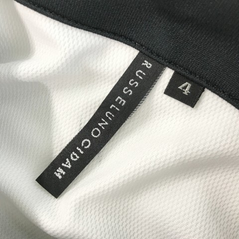 RUSSELUNO ラッセルノ CD-61006 CIDAM 半袖ポロシャツ ボタンダウン ルチャ バイカラー ブラック系 4 [240001892217] ゴルフウェア メンズ_画像5